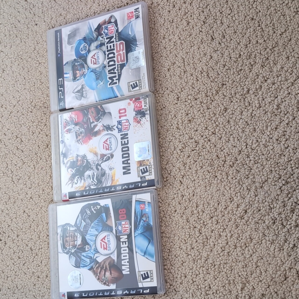 Used Lot of 3 PS3 Madden Games